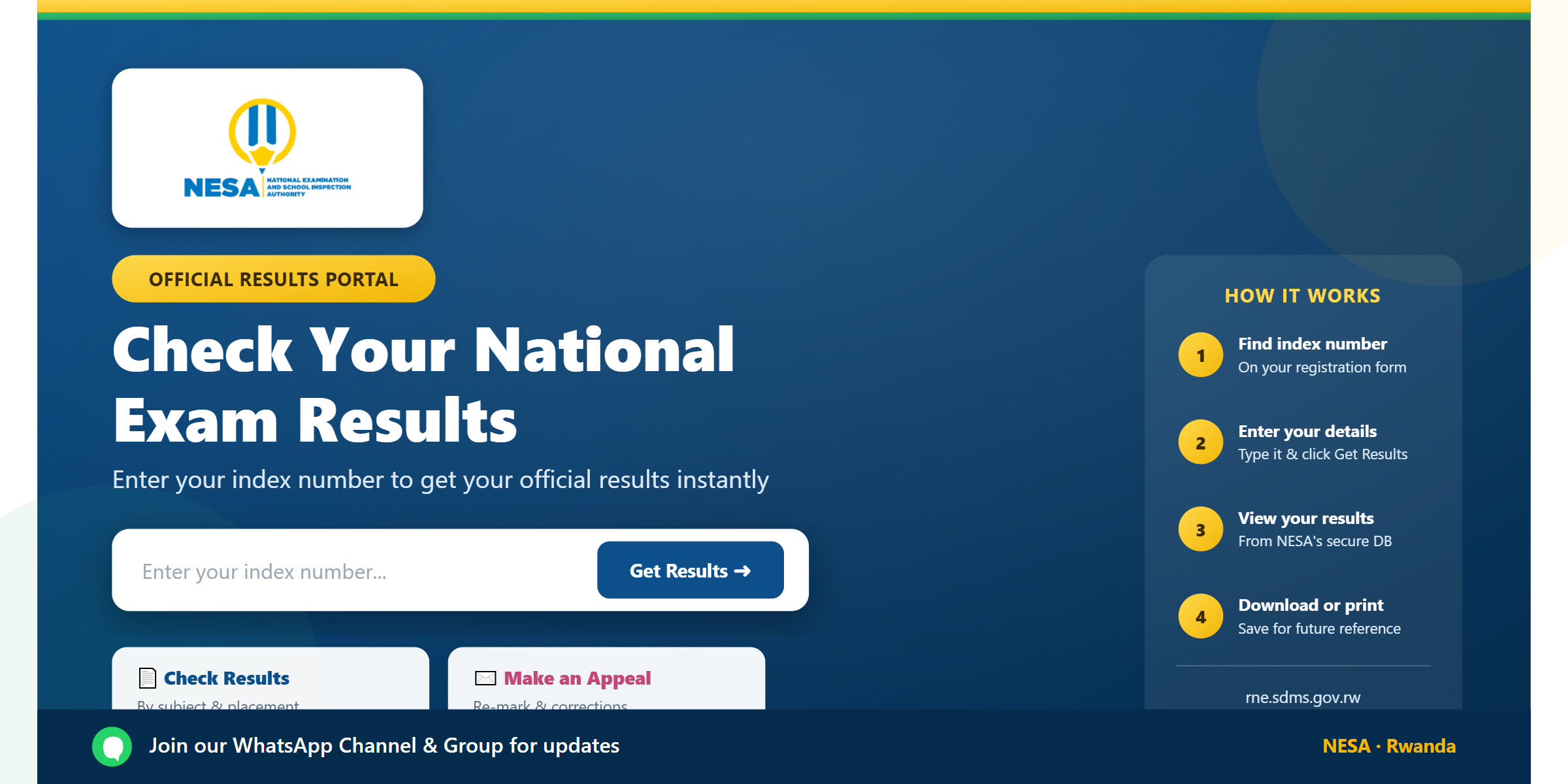 National Examination Results - THINKBIG O.S. Ltd 